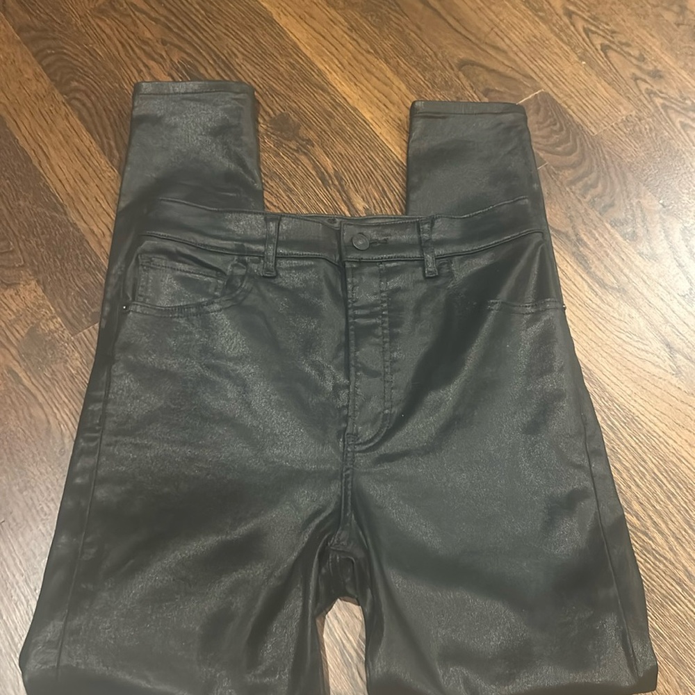 Express Black Coated Skinny Jeans